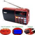 C-803 With Two 18650 Batteries Slot LED Flashlight Two TF Card Slot Portable FM Radio Wireless USB Speaker MP3 Player.