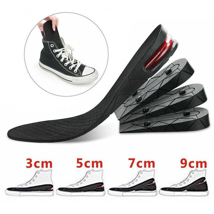 3cm 5cm 7cm 9cm Unisex Shoe Insert Taller Lift Height Up Increase Heel Insoles