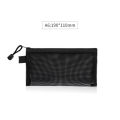 Pure Color Mesh Pencil Case Transparent Mesh Document Bag Zipper Stationery Bag Nylon Bag Office School Supplies.