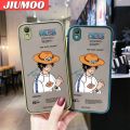 JIUMOO For OPPO A37 OPPO A37F Case With Fashion Portgas·D· Ace Side Edge Square Silicone Frosted Transparent Hard Casing New Design soft Cases Full Back Cover Camera Phone Case Shockproof Protection Case.
