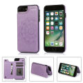 Applicable iPhone15 Phone Case Mandala Embossed Mobile Phone Leather Case Crazy Horse Pattern S22U Card Holder Protective Shell. 