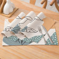 Minimalist Morandi Style Waterproof Linen Tableware Mat Anti Scalding Thermal Insulation Rectangle Dinner Table Placemats Design.