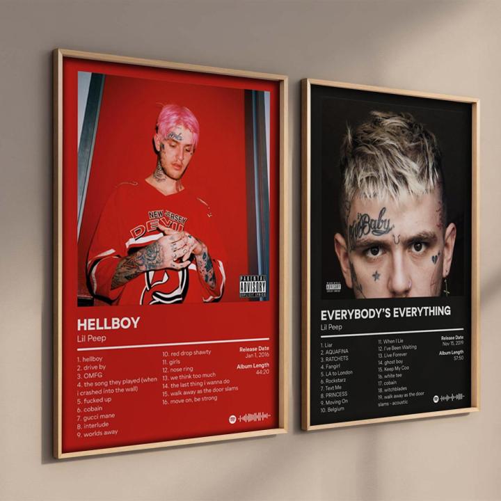 Pop Rap Music Album Cover Artist Lil Peep Poster Aesthetic Rapper