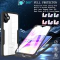 Phone case Samsung Galaxy A05 A05S A15 A25 A35 A55 Transparent Protector with Mobile phone Film Cover Double Protect shield Full Cover Armor Cover cases. 