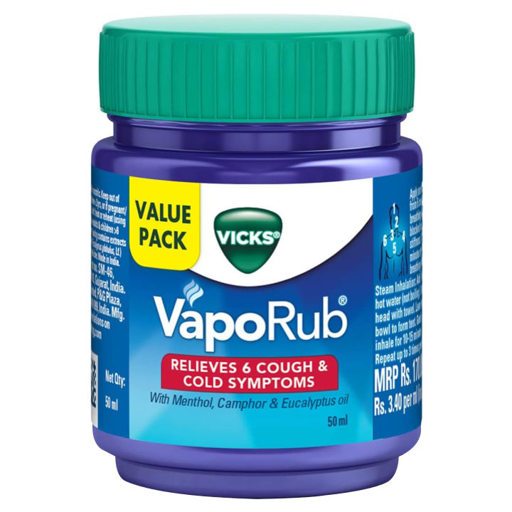 Vicks Vaporub Ointment Colds Relief (Indian) - 50g