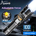 Auoyo Outdoor Flashlight Strong Light Multi-function Flashlight LED Power Display Charging Waterproof Outdoor Flashlight Camping Outdoor Hunting Lamp Outdoor Waterproof Torchlight. 