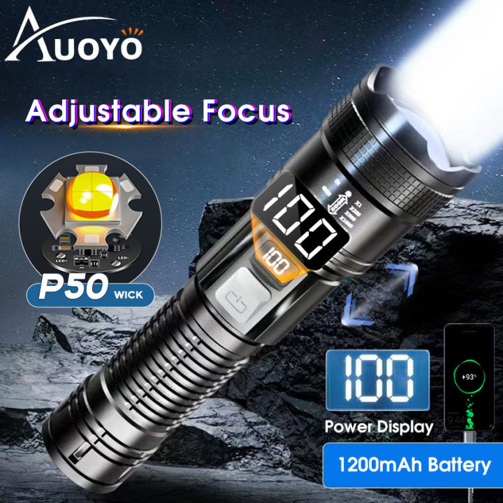 Auoyo%20Outdoor%20Flashlight%20Strong%20Light%20Multi-function%20Flashlight%20LED%20Power%20Display%20Charging%20Waterproof%20Outdoor%20Flashlight%20Camping%20Outdoor%20Hunting%20Lamp%20Outdoor%20Waterproof%20Torchlight%20-%20Image%202