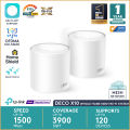 TP-Link Deco X10 2 Pack AX1500 Whole Home Mesh Gigabit Wi-Fi 6 System.
