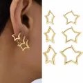 Thick Metal Hoops Earrings Statement Piece Y2k Style Irregular Shape Wave Hoop Earring Cold Color Exaggeration Design Metal Hoop Earring for Daily Wear Party Accessory Street Style Fashion Gift For. 