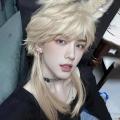 Wigs for Men Secondary Cos Wolf Tail Mullet Head Styling Medium Long Hair Trailing Tail. 