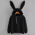 Women Cute Bunny Ears Girl Hoodie Casual Long Sleeve Sweatshirt Pullover Tops Autumn Winter Warm Sweatshirt Hoodies For Women. 