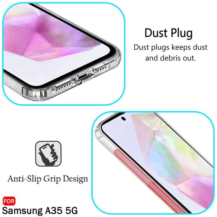 Samsung%20Galaxy%20A35%20Silicone%20Clear%20Case%20Soft%20Flexible%20TPU%20Rubber%20Bumper%20Shockproof%20Corners%20Transparent%20Clear%20Back%20Cover%20-%20Image%205