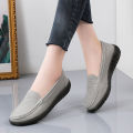 Women's Flat Shoes 2023 Spring New Women Genuine Leather Shoes Non-slip Soft Bottom Loafers Slip on Moccasins Women Boat Shoes House Foocus. 