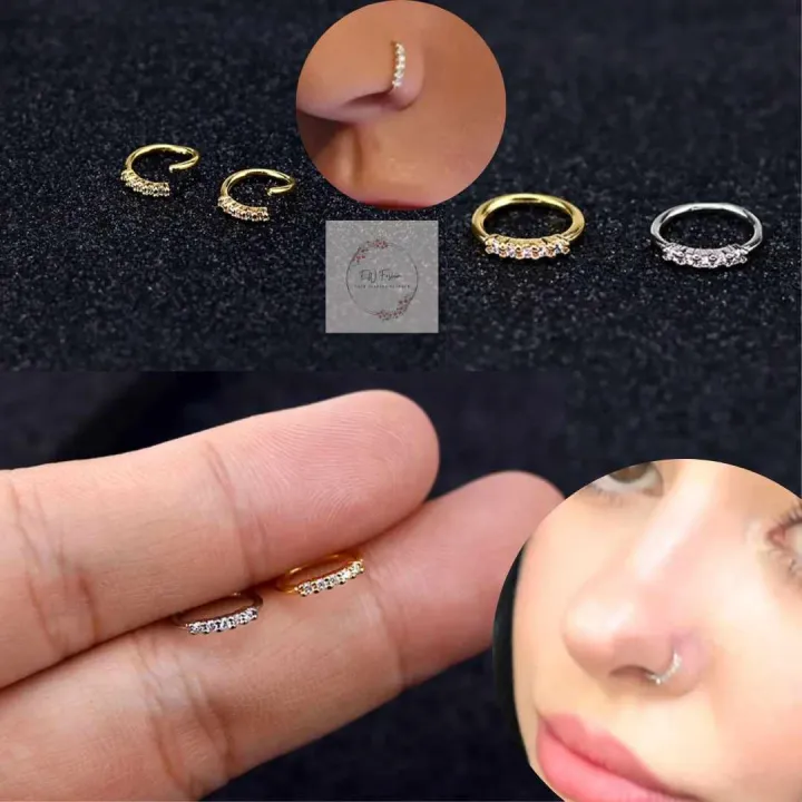 Diamond Cut Nose Ring