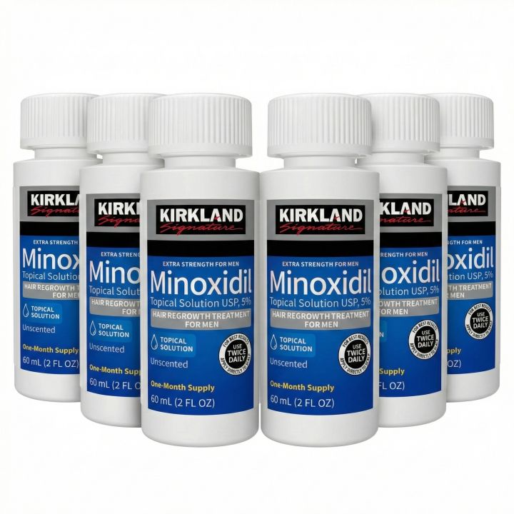 Kirkland Signature Topical Minoxidil 5% Extra Strength for Men Hair Regrowth Treatment - MNXMS
