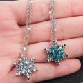 Crystal Snowflake Zircon Flower Necklaces & Pendants Jewelry Gift For Women Girls - Necklace For Girls - Necklace For Girls - Necklace For Girls - Necklace S.