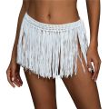 Crochet Beach Skirt Cover Up for Women Sexy Tassels Maxi Mini Skirts Bikini Knit Summer Beach Cover-Ups Swimwear Bottom.