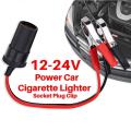 Car Cigarette Lighter Socket 12V Portable Power Plug Adapter Crocodile Clip. 