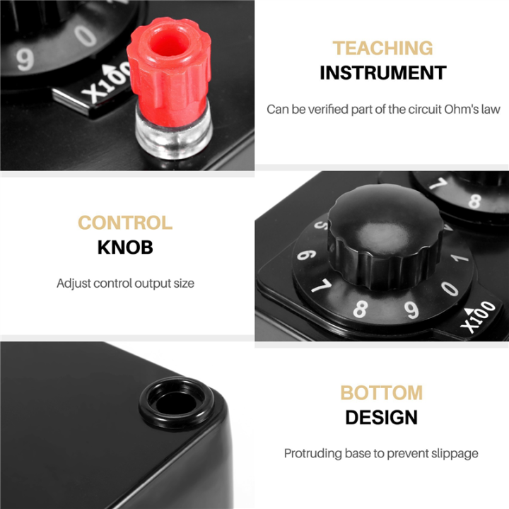 NXFDSIOZ%204X%200-9999%20Ohm%20Simple%20Resistance%20Box%20Precision%20Variable%20Decade%20Resistor%20Teaching%20Instrument%20-%20Image%208