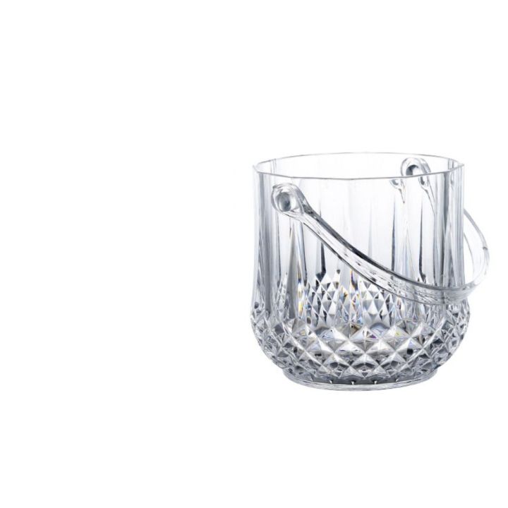 【Limited edition】 New Plastic Ice Bucket Durable To Fall Transparent Bucket Detachable Handle Easy To Clean Ice Cube Container