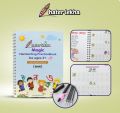 Magic Handwriting Practice Book for Kids | Haterlekha Children Handwriting Book (Bangla, English, Math, Arabic) 4pcs book.