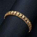 Punk Chunky Hand Chain Bracelet 12MM Gold Color Heart Wristband Bracelets For Men Women Fashion Jewelry Braslet 2021.