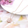 Trendy Korean Style Snowflake Flower Pendant Necklaces for Girls Simple Stylish/ Ladies Chain Choker Jewelry Necklace for Women New Collection. 