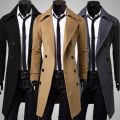 MRMT 2022 Brand New Men's Autumn Winter Long Double-Breasted Trench Coat Men's Woolen Coat Slim Woolen Coat Men. 