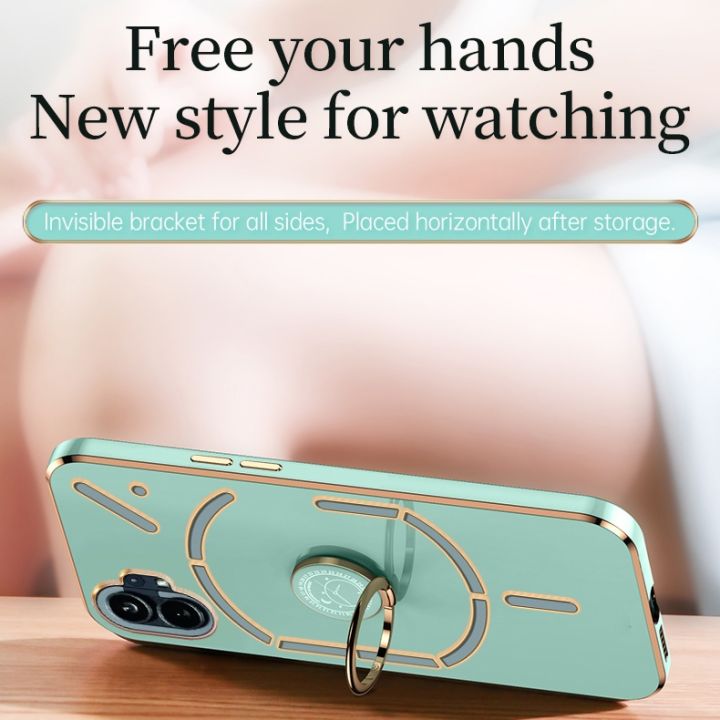 New%20arrival-%20For%20Nothing%20Phone%201%20XINLI%20Straight%20Edge%206D%20Electroplate%20TPU%20Phone%20Case%20with%20Ring%20Holder%20-%20Image%204