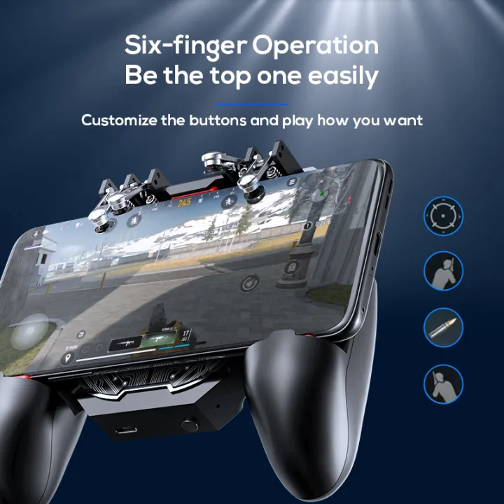 MEMO%20DL100%20Mobile%20Phone%206%20Fingers%20PUBG%20Gamepad%20Joysticks%20Controller%20Built-in%20Battery%20with%20Semiconductor%20Radiator%20for%20IOS%20Android%20-%20Image%203