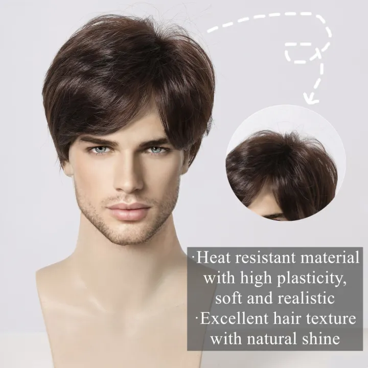 ALAN%20EATON%20Men's%20Dark%20Brown%20Synthetic%20Wig%20Natural%20Short%20Layered%20Wig%20Pixie%20Cut%20Hair%20Heat%20Resistant%20Fiber%20Fluffy%20Full%20Wig%20for%20Male%20-%20Image%202