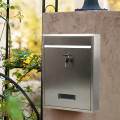 Wall Mounted Mailbox with Key Lock for Townhouse Outside Office Building. 