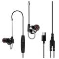 QKZ DM10 Type C Zinc Alloy Metal Earphone - Ear Phone - Headphone.