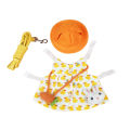 Rabbit clothing traction Dutch pig with drooping ears, clothing, hat accessories, going out for a walk, rabbit rope, little yellow duck. 