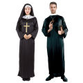 Halloween Men Priest Cosplay Costumes For Women Clothes Carnival Nun Long Robes Religious Catholic Church Clothing Missionary. 