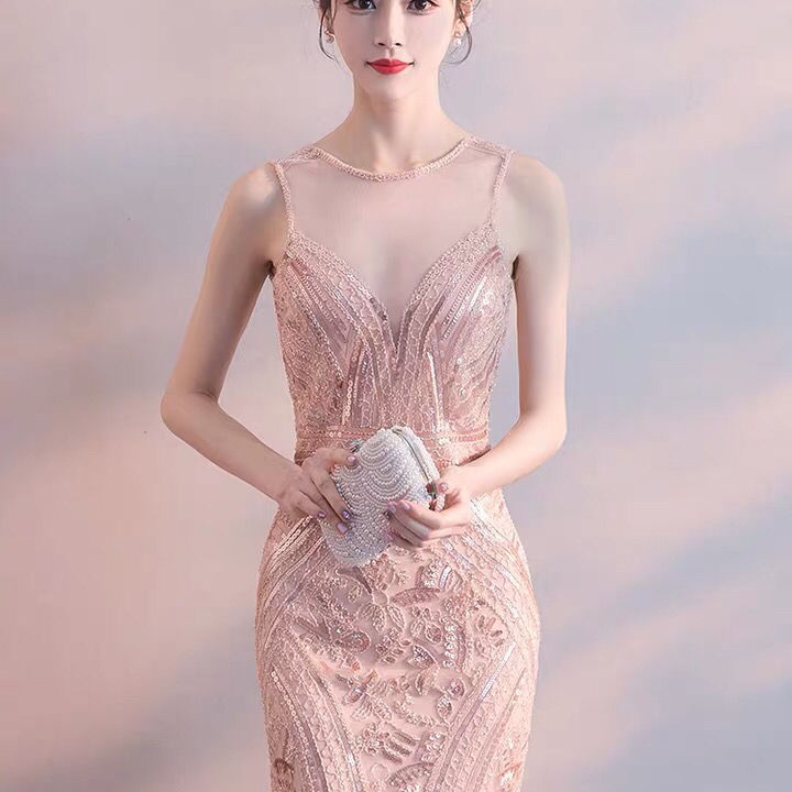 Evening%20Gown%20Women's%20Banquet%20High-End%20Generous%20Long%20Temperament%20Gorgeous%20Host%20Socialite%20Dress%20Fishtail%20-%20Image%204