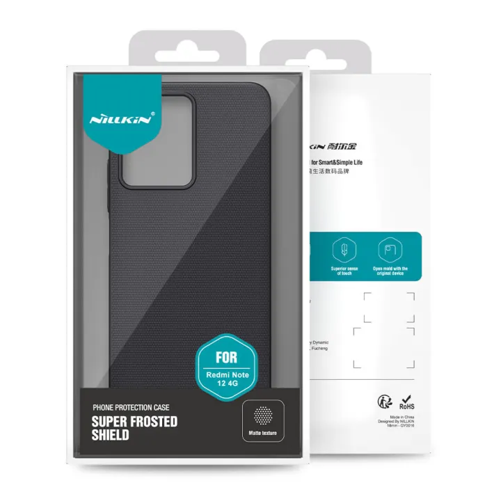 For%20Xiaomi%20Redmi%20Note%2012%204G%20Nillkin%20Super%20Frosted%20Shield%20Hard%20PC%20Back%20Cover%20Salient%20Dot%20Design%20Case%20-%20Image%205