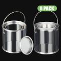Paint Bucket Clear Bucket with Metal Lids and Handle 8 Pack.