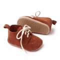 Yfashion 1 Pair Baby Girls Boys Toddler Shoes Non-slip Wear-resistant Soft Sole Lace Up Solid Color Sneakers. 