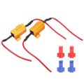 2Pcs Car LED Decoder Anti Hyper Flash No Error Wirewound Load Resistor 25W 25Ω. 