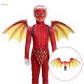 Dragon Wing Kids Costume Accessory for Stage Performance Decor Party Favors Red. 