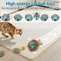 Rabbit Ear Cat Toy Ball Smart Interactive Cat Toys with Bird Sound LED Light Motion Activate Rolling Ball Electric Cats Toy.