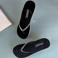 New Dai Slippers Myanmar Wedge Flip-Flops Platform Flip-Flops Good-looking Outdoor All-Matching Sandals.