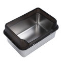 Stainless Steel Cat Litter Box Easy To Clean Odor Blocking Large Kitty Litter Box with Scoop for Big Cats. 