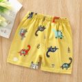 Boys Casual Shorts Cotton Elastic Waist Pants Toddler Knee Length Pants Solid Color. 