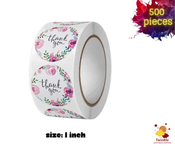 500%20pieces%201%20Inch%20Floral%20Thank%20You%20For%20your%20Order%20Stickers%20Decorative%20Thank%20You%20Label%20Sticker%20Stationery,%20Business%20Packaged,%20Gift%20Wrapped,%20Handmade%20and%20Food%20Sticker%20-%20Image%202