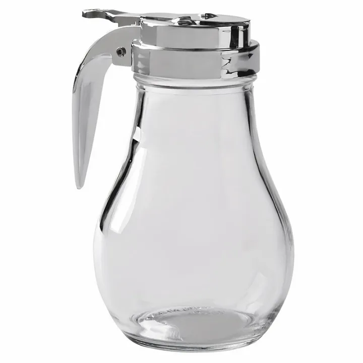 Dishwasher Safe Glass Syrup Container, Syrup Dispenser, No Drip Glass ...