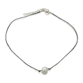 Single Pearl Black Rope Choker Necklace Hot Promotion One Pearl Necklaces Women Short Choker Necklaces. 