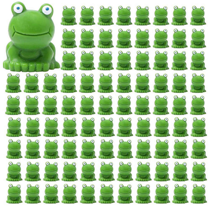 Mini Frogs 200 Pack, Mini Frog Garden Decor, Green Frog Figurines, Mini ...