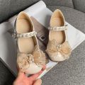 Girls princess shoes spring autumn 2023 new children's soft soled red leather shoes baby girl shoes bow single shoes. 